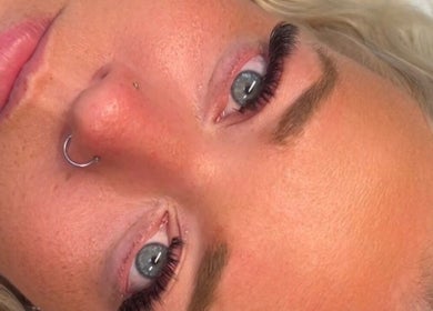 Close-up of glamorous eyelash extensions at Hatfield, Hatfield, England, GB.