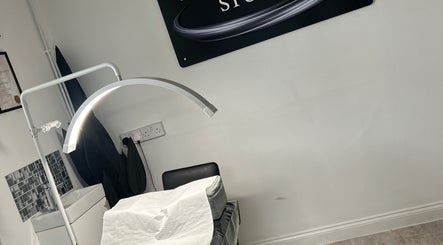 Spa treatment room at Halo Beauty Hatfield in Hatfield, England, GB, featuring a modern setup.