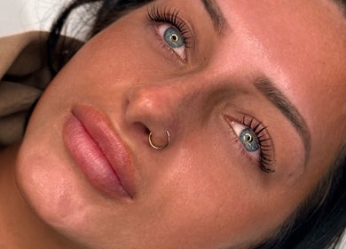 Close-up of a woman's face highlighting beauty services at By Nicole Kayleigh, Fleetwood, England, GB.