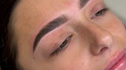 Close-up of perfectly shaped eyebrows at The beauty shack @ muse studio, Longwell Green, England, GB.