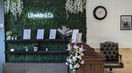Reception at Bex at Lillywhite & Co., Wakefield, England, GB with lush greenery and elegant decor.