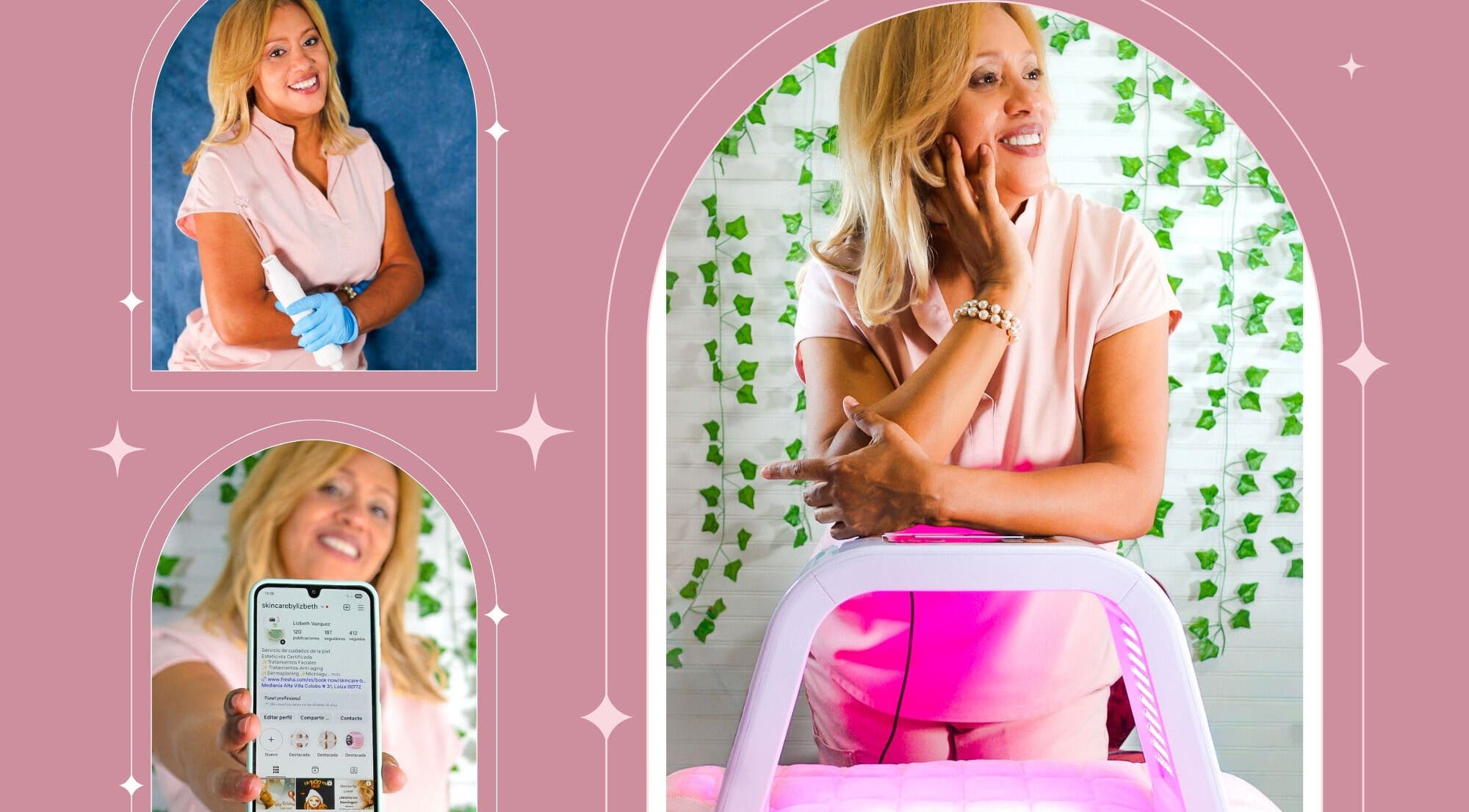 Profesional en SkinCare By Lizbeth en Loíza, PR realizando tratamiento facial.