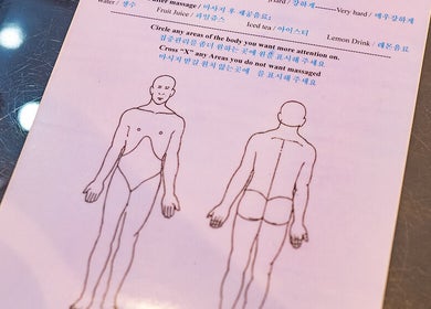 Massage preference chart at Pure Vietnam Beauty and Spa, Thành phố Nha Trang, Khánh Hòa, VN.