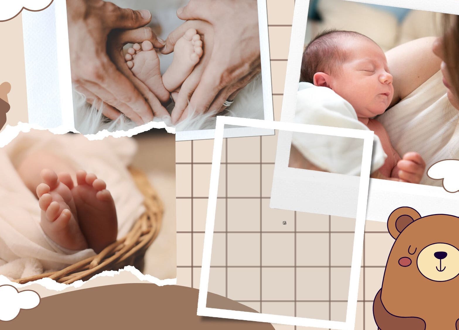 Heartwarming newborn collage at Crystal Bright Perth, Haynes, Western Australia, AU.