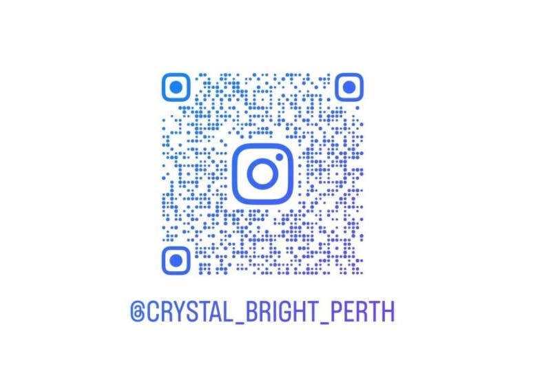 Instagram QR code for Crystal Bright Perth in Haynes, Western Australia, AU.