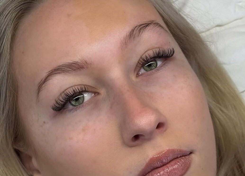 Close-up of enhanced lashes at Casa La Belle, Biggera Waters, Queensland, AU.