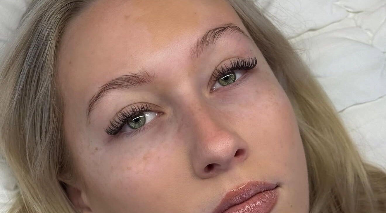 Close-up of enhanced lashes at Casa La Belle, Biggera Waters, Queensland, AU.