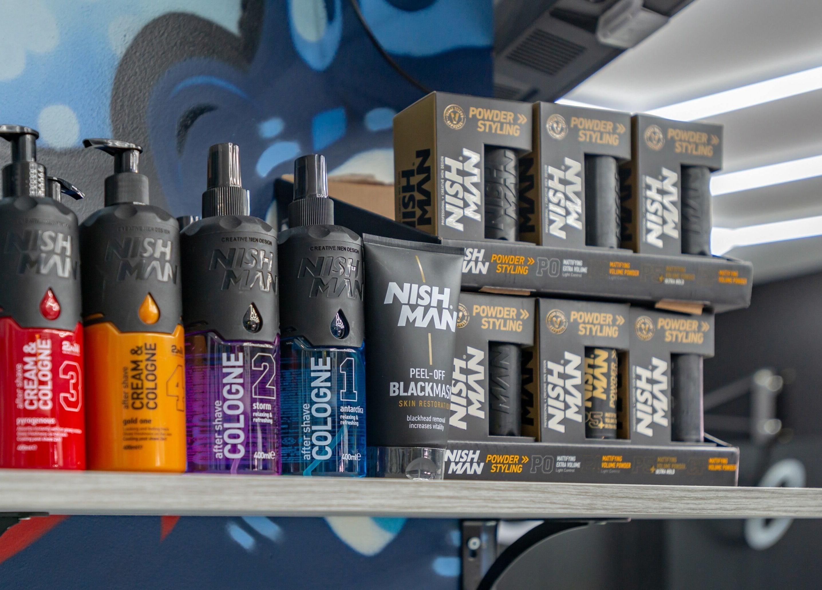 Premium hair styling products at FADEZ R US, Penrith, NSW, AU enhancing male grooming experience.