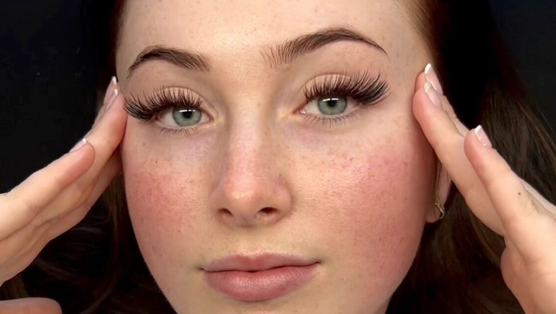 Close-up of a woman with elegant lashes at CeLuxe Aesthetics, Southport, Queensland, AU.