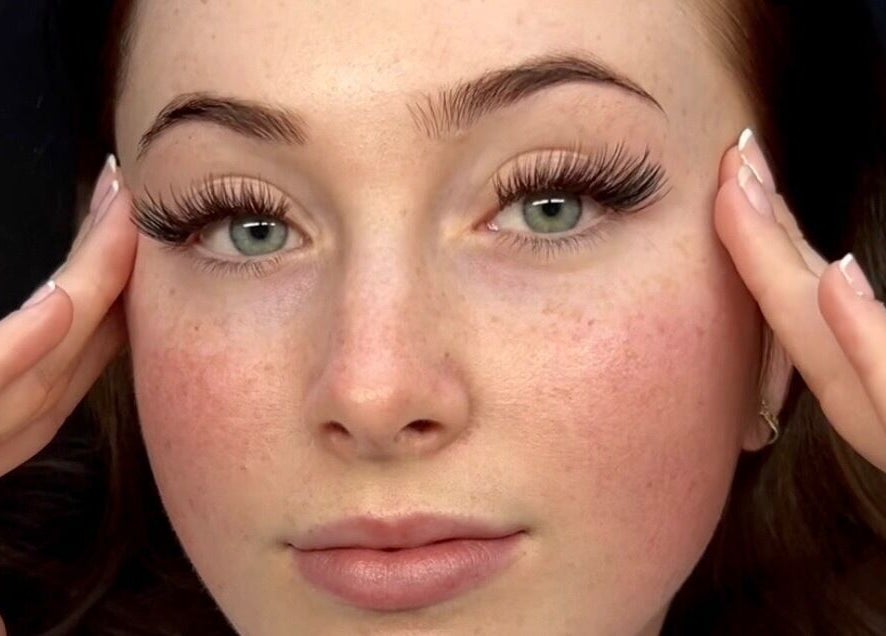 Close-up of a woman with elegant lashes at CeLuxe Aesthetics, Southport, Queensland, AU.