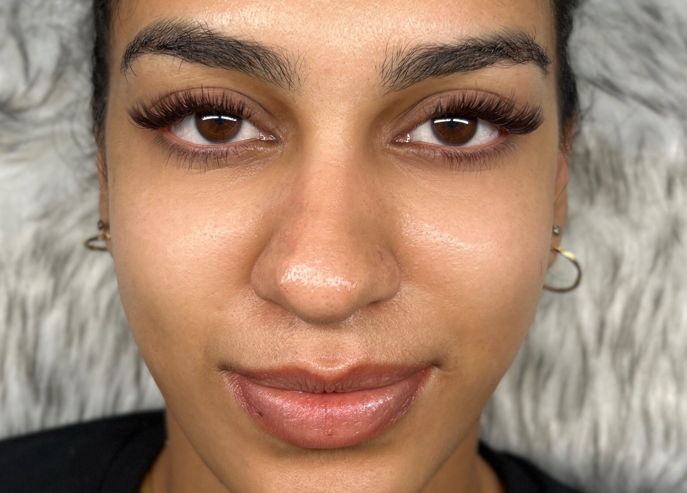 Close-up of eyelash extensions at CeLuxe Aesthetics, Southport, Queensland, AU.