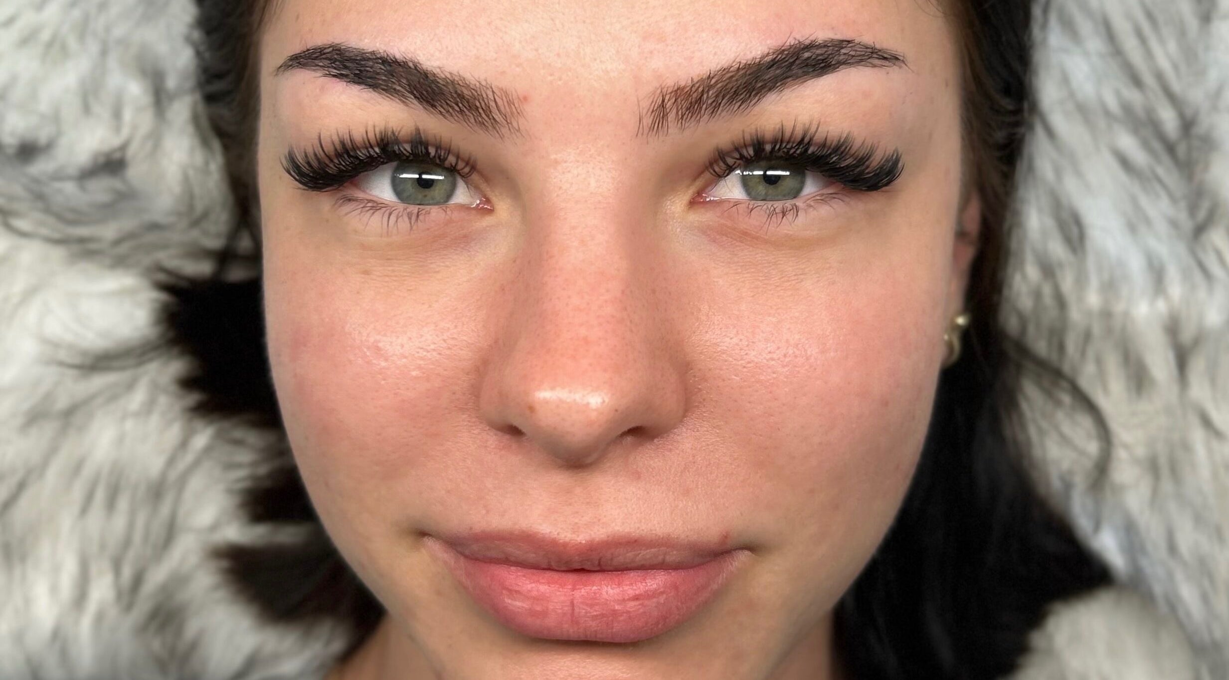 Close-up of eyelash extensions at CeLuxe Aesthetics, Southport, Queensland, AU.