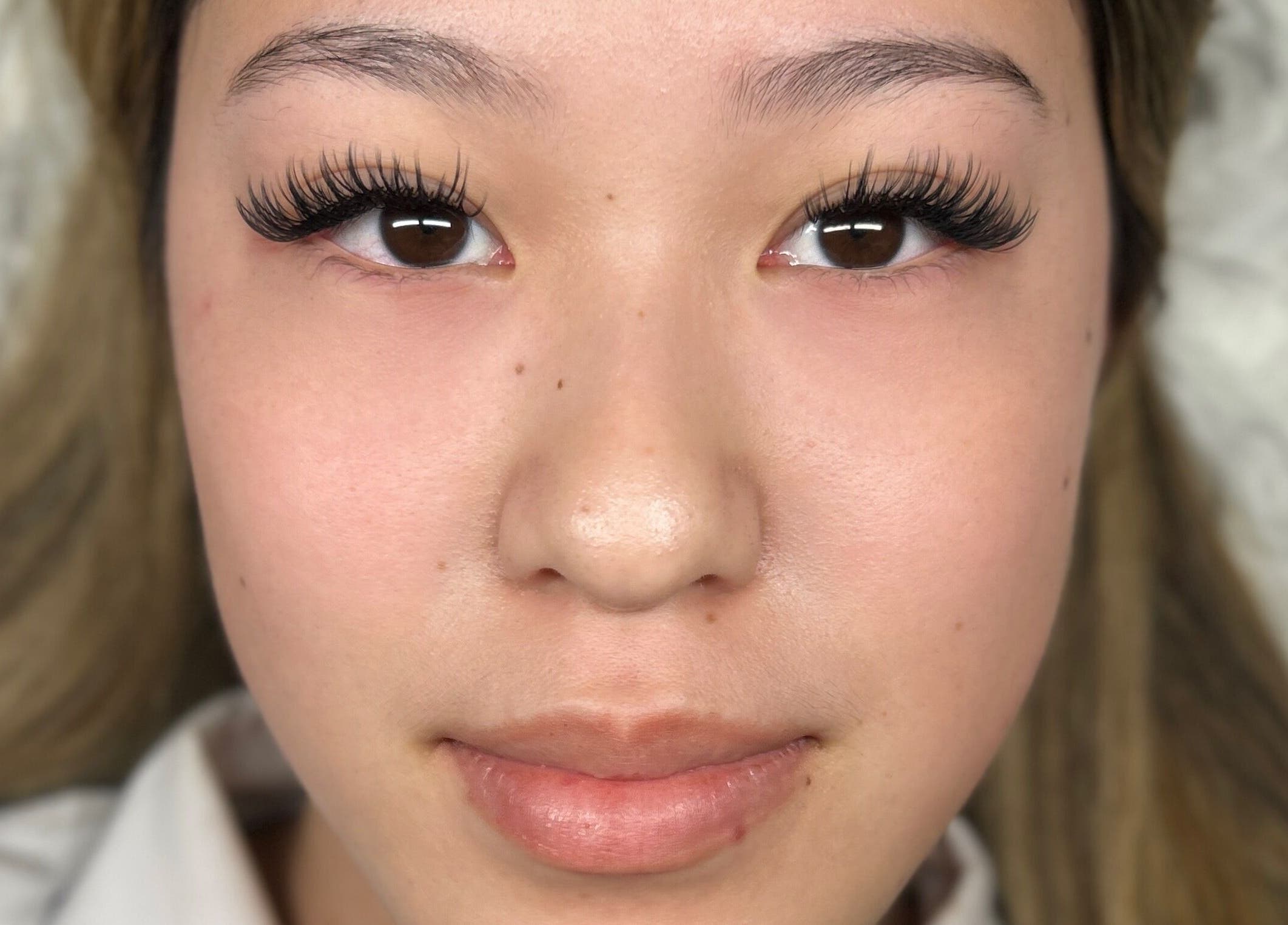 Close-up of eyelash extensions at CeLuxe Aesthetics, Southport, Queensland, AU.