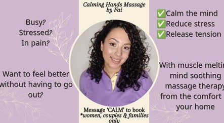 Calming Hands Massage by Fai - Mobile Massage image 3