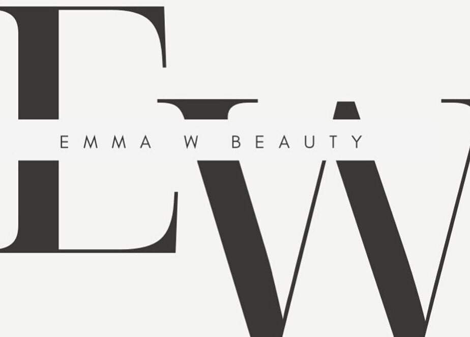 Logo of Emma W Beauty, Bristol, England, GB featuring sleek black typography on a white background.