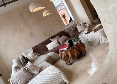 Inviting seating area at Foxie Skin Clinic @ Mantra Collaborative, Bolton, England, GB with stylish decor.