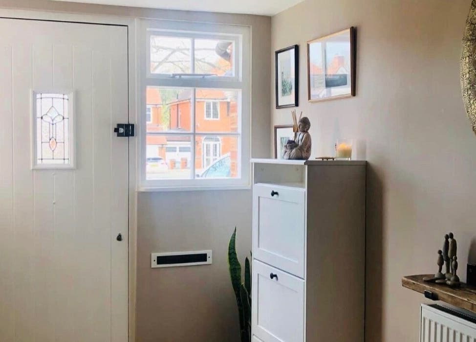Calming entryway at Apple Lodge Therapies in Redditch, England, GB with natural light and serene decor.