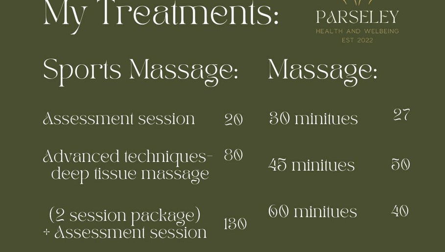 Parseley sports massage image 1