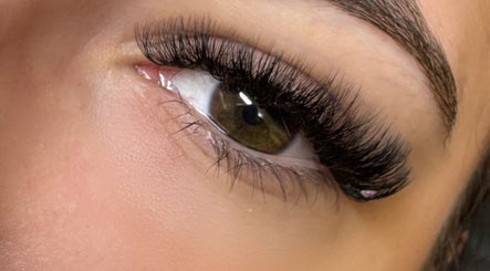 Close-up of eyelash extensions by Andreea CAT PMU & Lash Artist, Dagenham, England, GB.