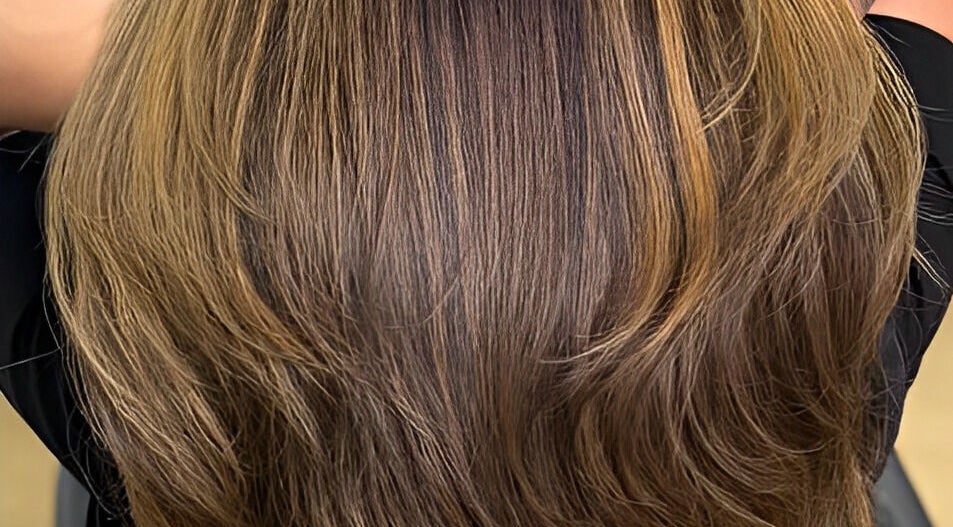 Glossy brown hair transformation at HNH Hair & Barber NZ, Auckland, Auckland, NZ.