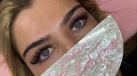 Close-up of eyelash extensions at The Lash Lounge By Mollie Ltd, Rochester, GB.