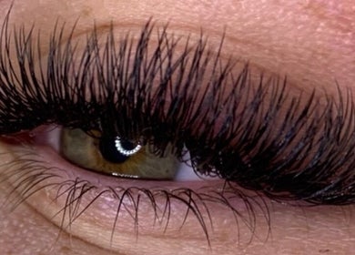 Close-up of expertly styled lashes at BeautyLaine, Bexleyheath, England, GB. Perfect for enhancing eye beauty.