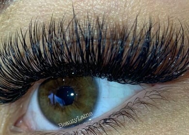 Close-up of stunning lashes at BeautyLaine, Bexleyheath, England, GB highlighting sophistication and style.
