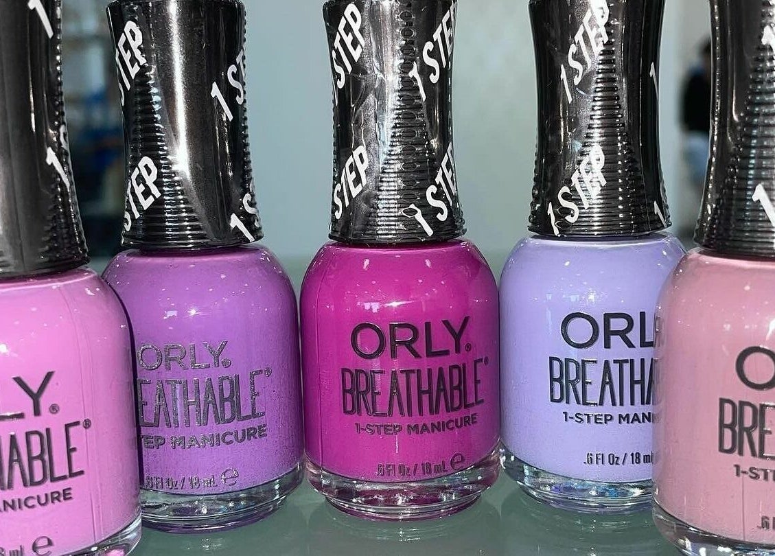 Colorful Orly nail polishes showcased at Only You Salon, Dubai, AE.