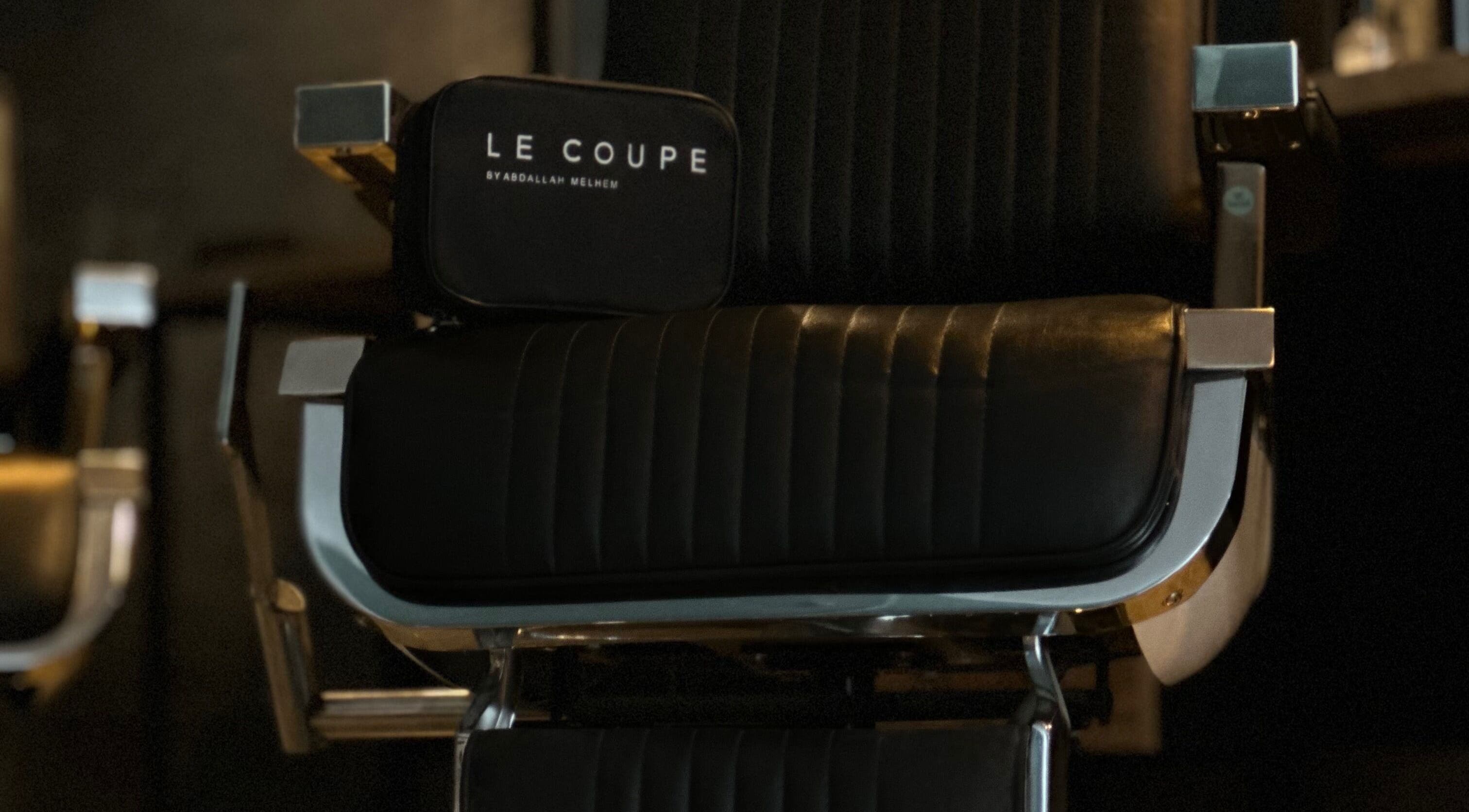 Luxury salon chair at LE COUPE, Amman, Amman Governorate, JO, highlighting elegance and comfort.