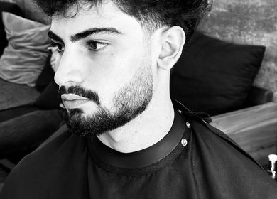 Close-up of a freshly styled haircut at LE COUPE in Amman, Amman Governorate, JO.
