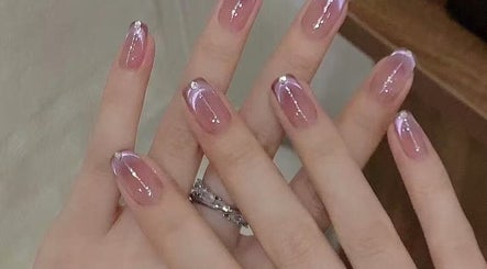 Chic manicured nails at Aria Nail, Massage & Head Spa, Fairfax, Virginia, US.