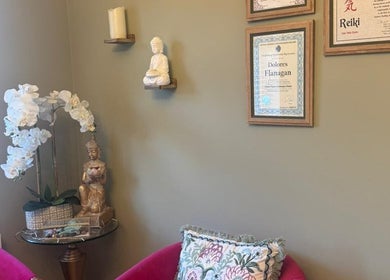 Gentle Waves Healing in Culleens, County Sligo, IE, features calming decor with awards and a tranquil ambiance.