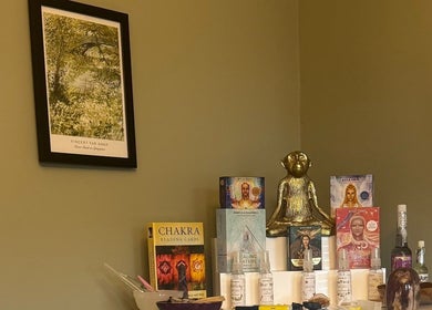 Spiritual items and art at Gentle Waves Healing, Culleens, County Sligo, IE.