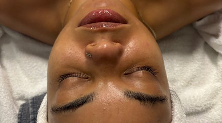 Close-up of a serene facial treatment at Pretty Girls Aesthetics, Buffalo, NY, US.