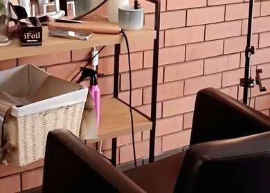 Modern styling station at Scissors Hair Studio, Hamilton Hill, Western Australia, AU.