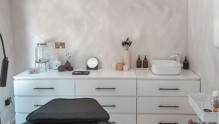 Elegant treatment space at Refined Beauty Studio in Stourbridge, England, GB with modern decor.