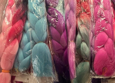 Variety of vibrant hair extensions at April’s Hair Artistry And Hair Extension Studio, Campbelltown, New South Wales, AU.