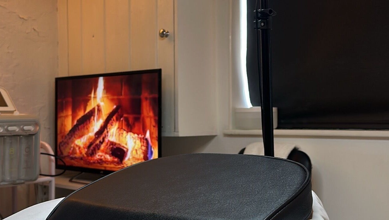 BBH SKIN spa ambiance with a warm fireplace in Brent Pelham, England, GB.