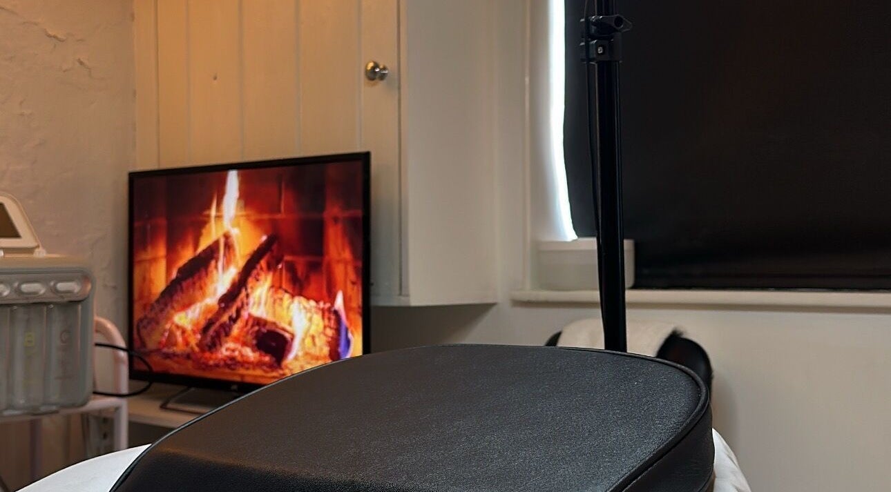 BBH SKIN spa ambiance with a warm fireplace in Brent Pelham, England, GB.