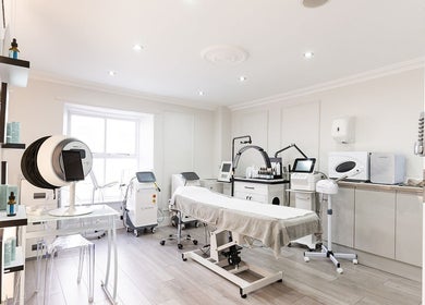 Modern treatment room at Flawless Body - Skin : Body : Laser : Aesthetics in Stamford, England, GB.