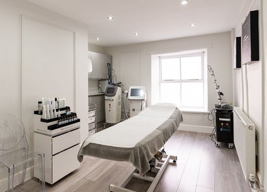 Serene treatment room at Flawless Body - Skin : Body : Laser : Aesthetics in Stamford, England, GB.