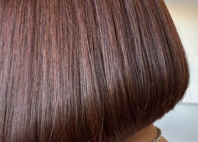Stylish bob haircut at Cut Loose Hair Designs, Norwich, England, GB showcasing fine hair texture.