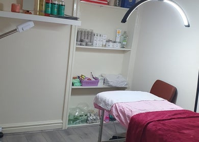 Treatment room at Twinz Beauty (Ladies only), showcasing professional spa setup in Tamworth, England, GB.