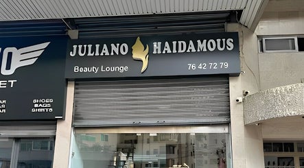 Exterior signage of Juliano Haidamous Beauty Lounge & Clinic located in Jdeideh, Mount Lebanon Governorate, LB.