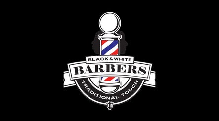 black and white barbershop