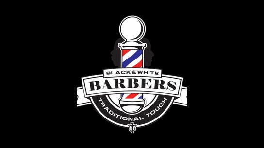 black and white barbershop