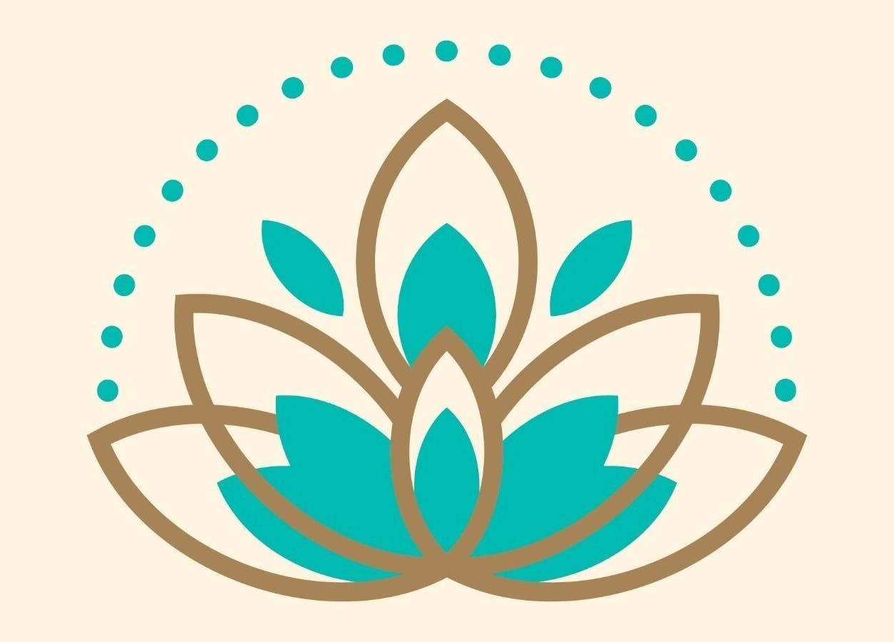 Logotipo de flor turquesa de Carolina G Marinkovic en Candeleda, Castilla Y León, ES.