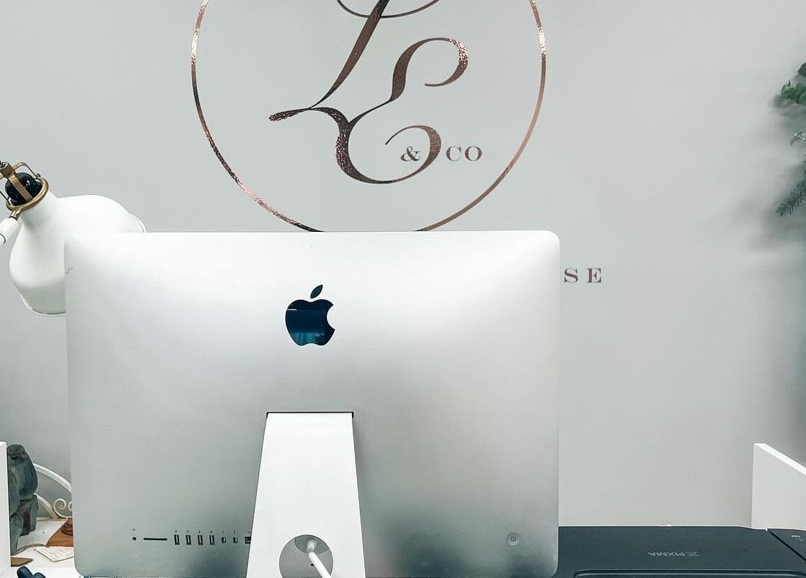 Sleek office desk at Lauren Elyse & Co in Woolooware, New South Wales, AU, showcasing modern design and elegance.