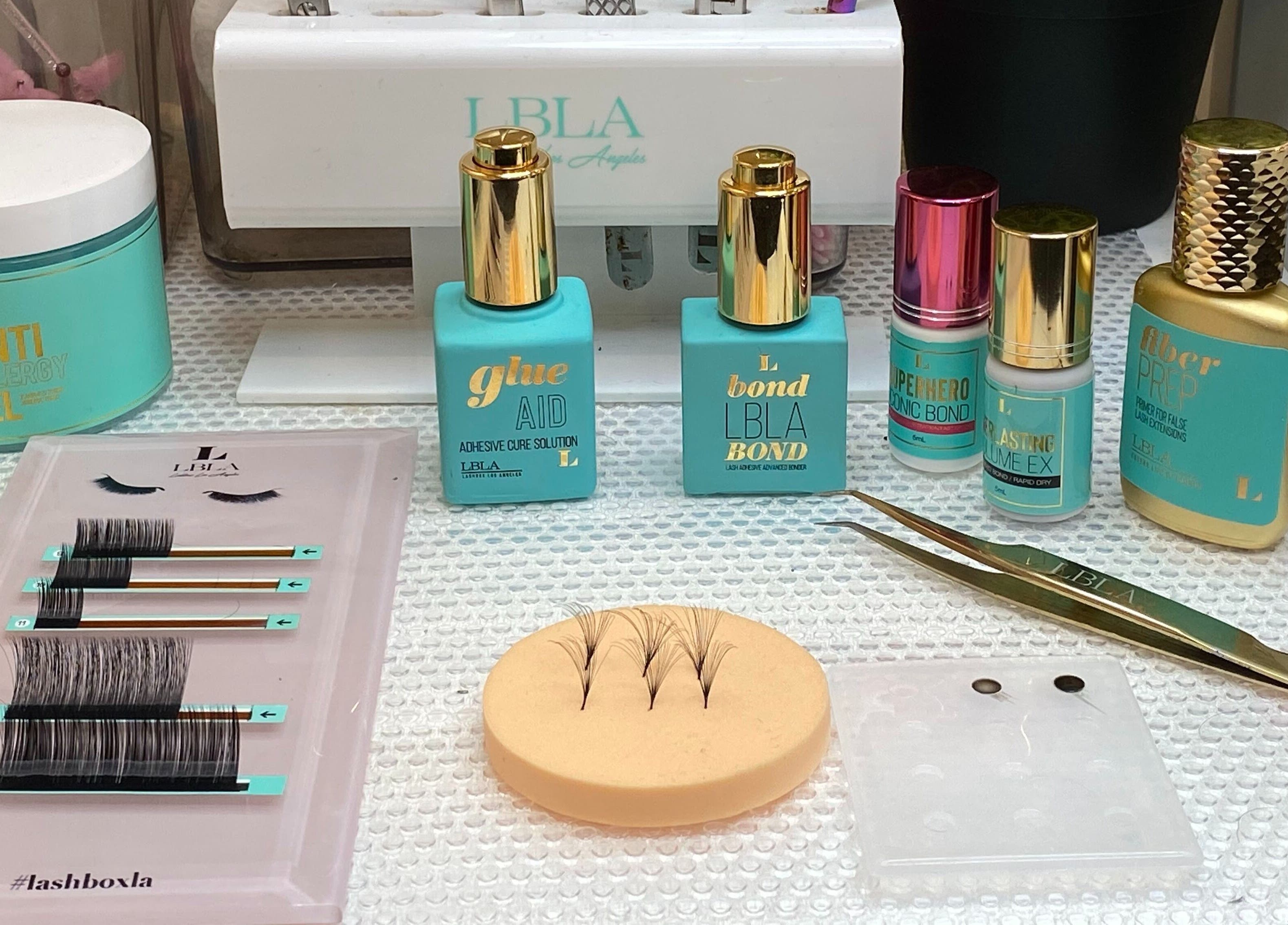 Lash extension products at Lauren Elyse & Co, Woolooware, New South Wales, AU showcasing essential beauty tools.