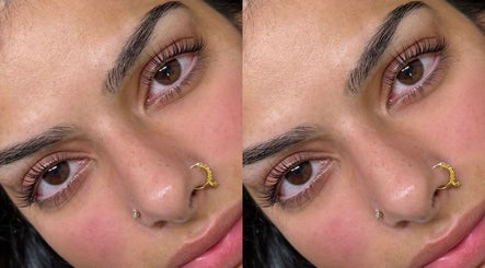 Close-up of expertly styled lashes at Laterals and Lashes, Coventry, England, GB.